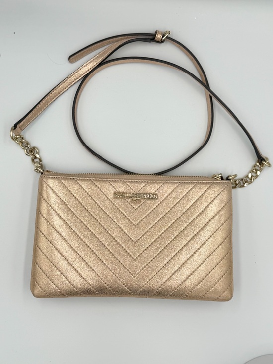 Karl Lagerfeld Handbags - Karl Lagerfeld Metallic Rose Gold Quilted Crossbody Bag Nwot